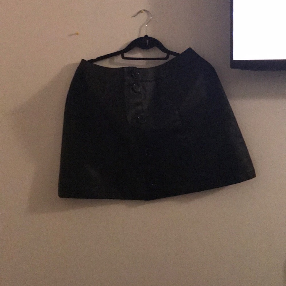 Leather pencil skirt
